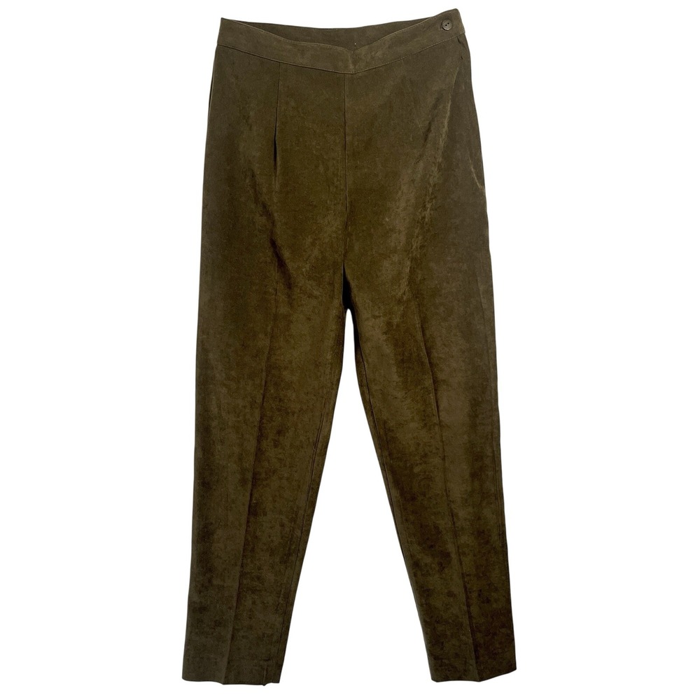 VTG 80s 90s Inclinations brown suede-like Dress‎ Trousers Pants US Size 2